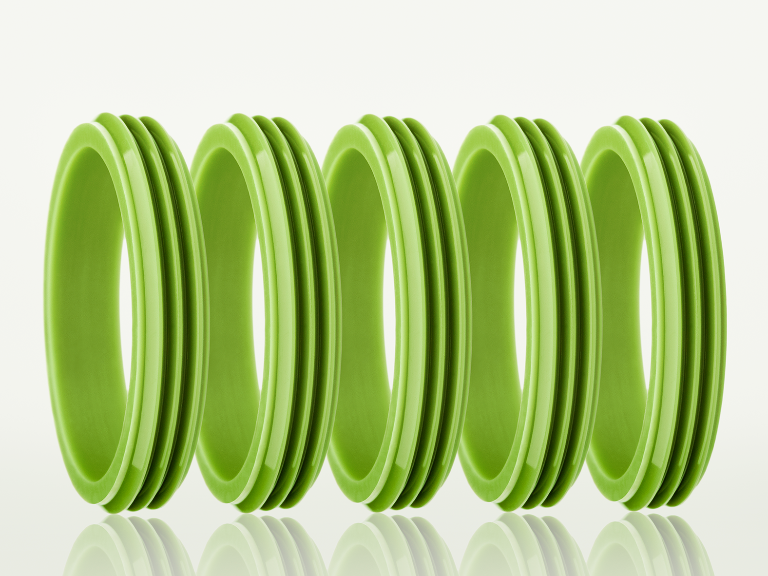 green silicone rings